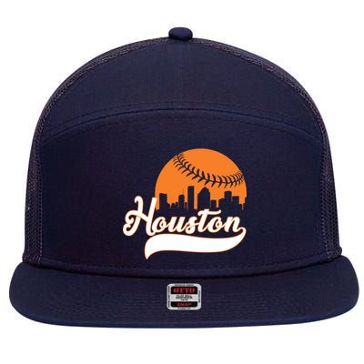 Houston Baseball Team City 7 Panel Mesh Trucker Snapback Hat