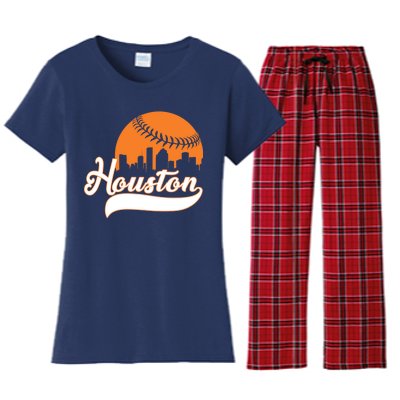 Houston Baseball Team City Women's Flannel Pajama Set