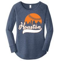 Houston Baseball Team City Women's Perfect Tri Tunic Long Sleeve Shirt