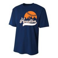 Houston Baseball Team City Youth Performance Sprint T-Shirt