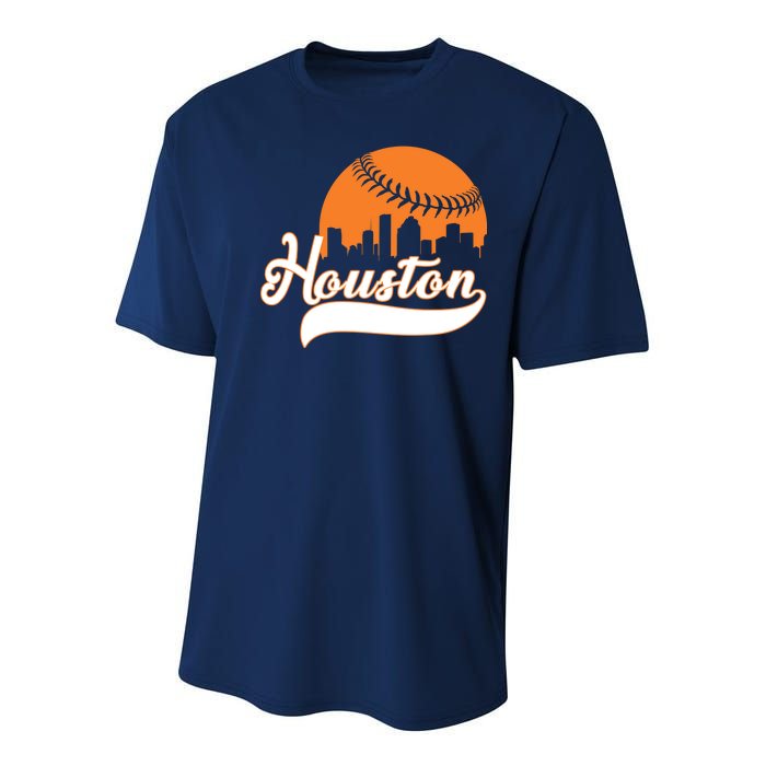 Houston Baseball Team City Youth Performance Sprint T-Shirt