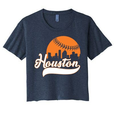 Houston Baseball Team City Women's Crop Top Tee