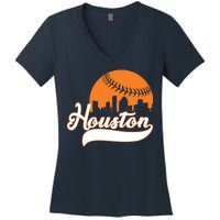 Houston Baseball Team City Women's V-Neck T-Shirt