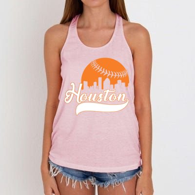 Houston Baseball Team City Women's Knotted Racerback Tank