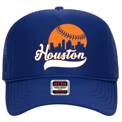 Houston Baseball Team City High Crown Mesh Back Trucker Hat