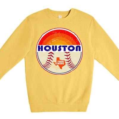 Houston Baseball Texas Strong Premium Crewneck Sweatshirt