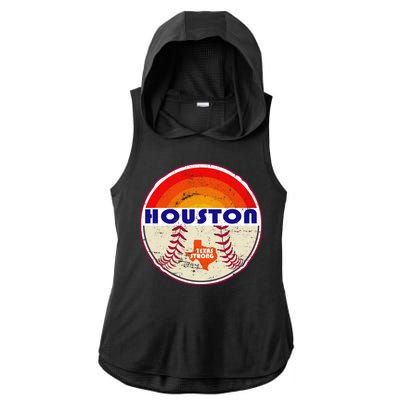 Houston Baseball Texas Strong Ladies PosiCharge Tri-Blend Wicking Draft Hoodie Tank