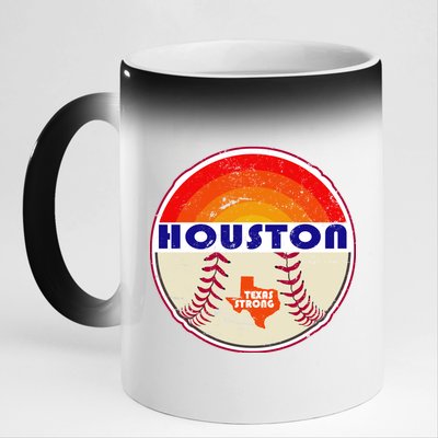 Houston Baseball Texas Strong 11oz Black Color Changing Mug