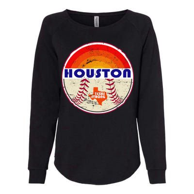 Houston Baseball Texas Strong Womens California Wash Sweatshirt