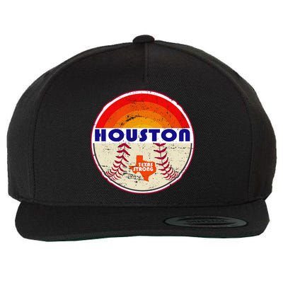 Houston Baseball Texas Strong Wool Snapback Cap