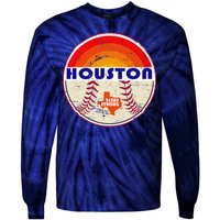 Houston Baseball Texas Strong Tie-Dye Long Sleeve Shirt