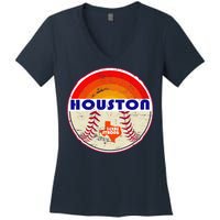 Houston Baseball Texas Strong Women's V-Neck T-Shirt