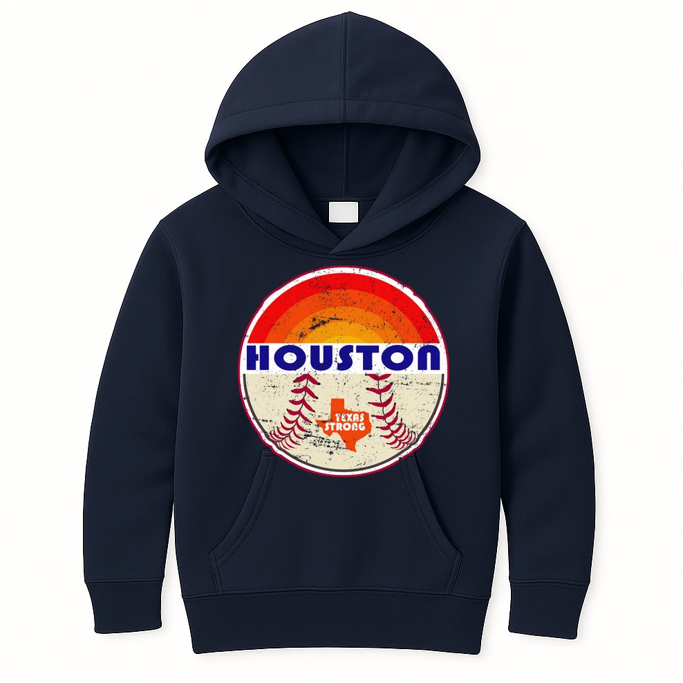 Houston Baseball Texas Strong Kids Hoodie