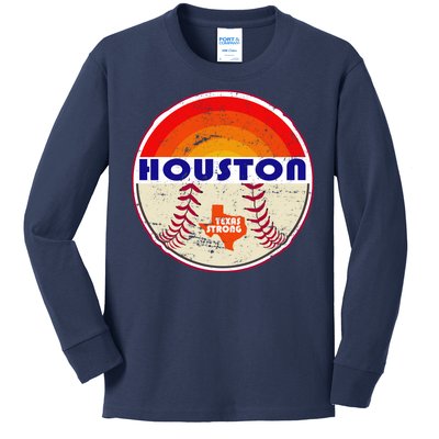 Houston Baseball Texas Strong Kids Long Sleeve Shirt