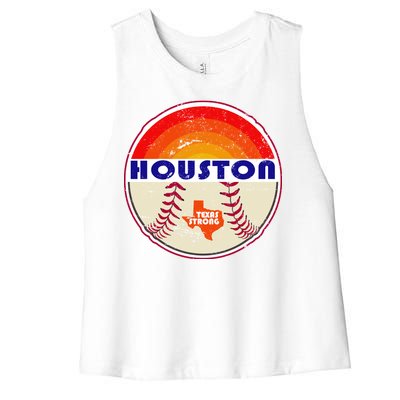 Houston Baseball Texas Strong Women's Racerback Cropped Tank