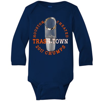 Houston Cheated Trash-Town 2017 Chumps Baby Long Sleeve Bodysuit