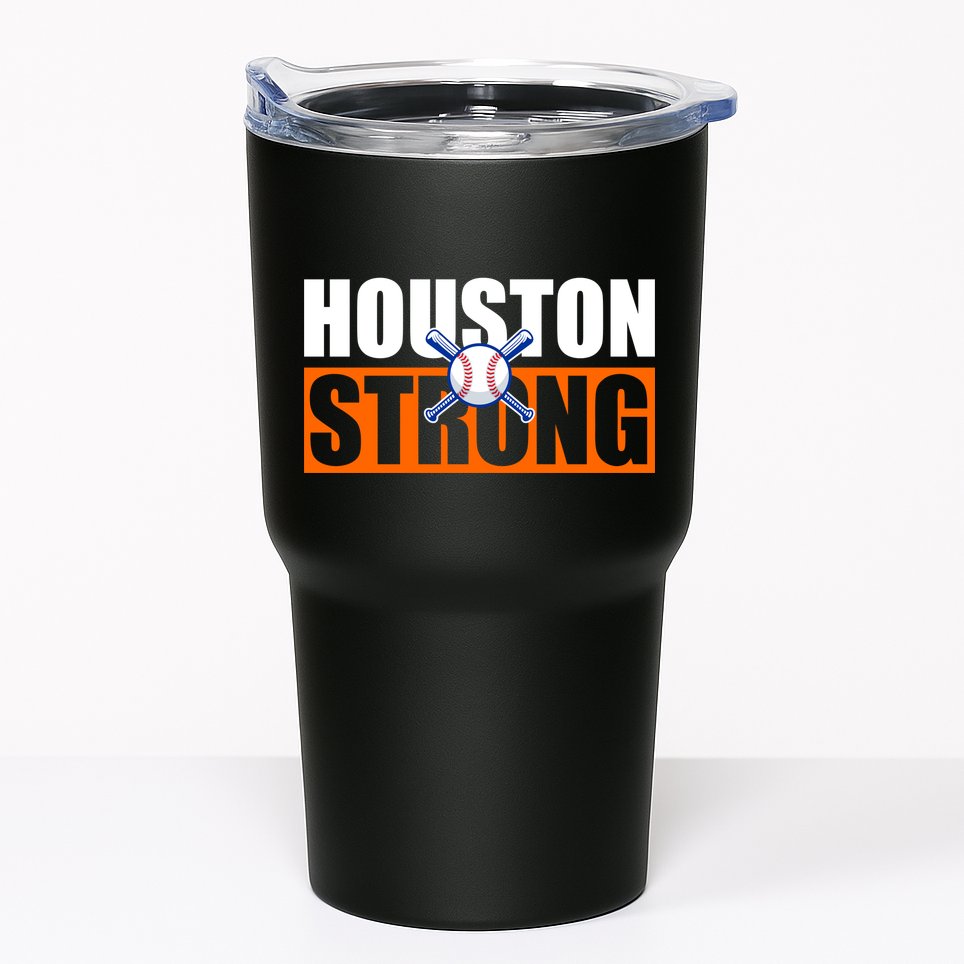 Houston Strong Baseball Bats Logo Tumbler