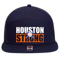 Houston Strong Baseball Bats Logo 7 Panel Mesh Trucker Snapback Hat