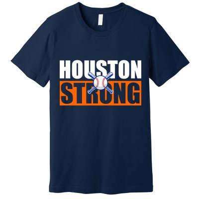 Houston Strong Baseball Bats Logo Premium T-Shirt