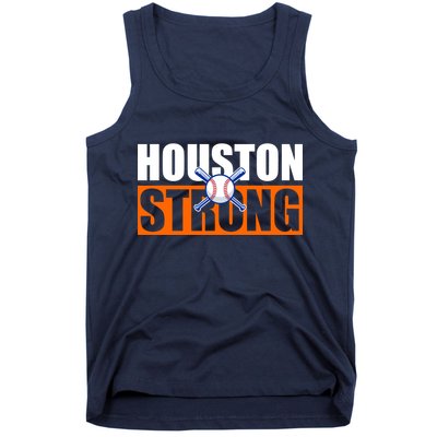 Houston Strong Baseball Bats Logo Tank Top