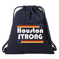 Houston Strong Baseball Star Logo Drawstring Bag