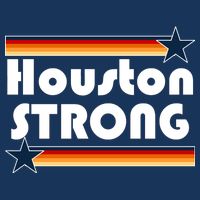 Houston Strong Baseball Star Logo Drawstring Bag
