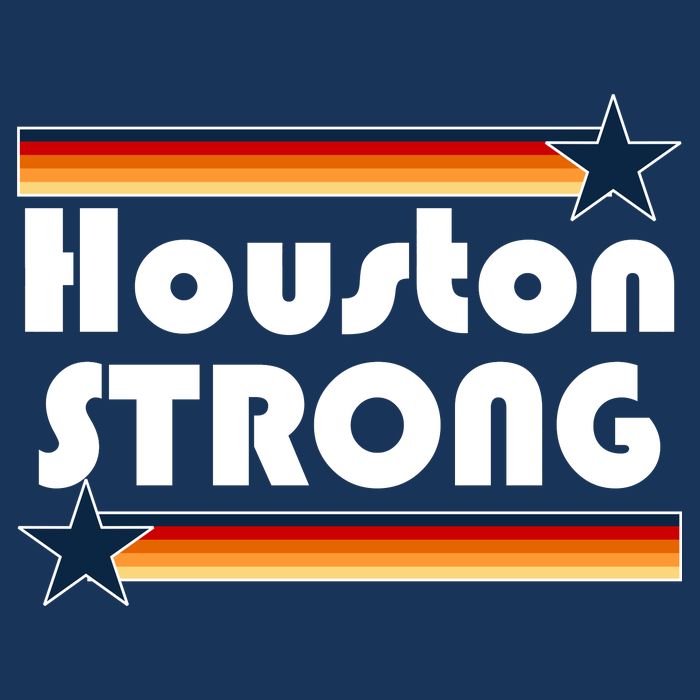 Houston Strong Baseball Star Logo Drawstring Bag
