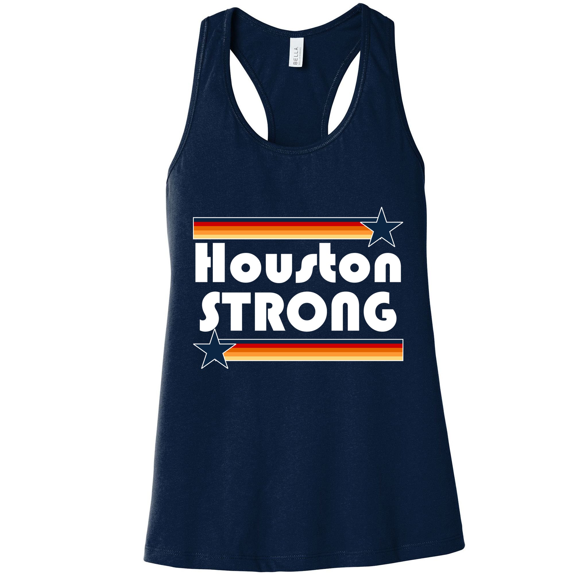 Houston Strong Baseball Star Logo Womens Tank Top