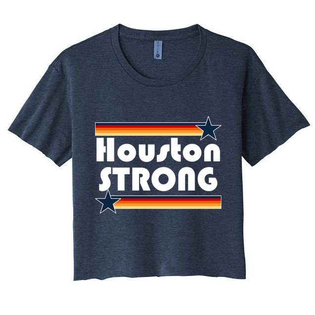 Houston Strong Baseball Star Logo Crop Top