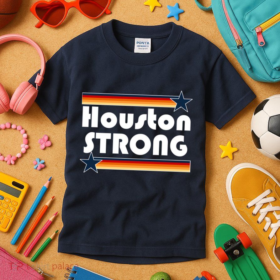 Houston Strong Baseball Star Logo Kids T-Shirt