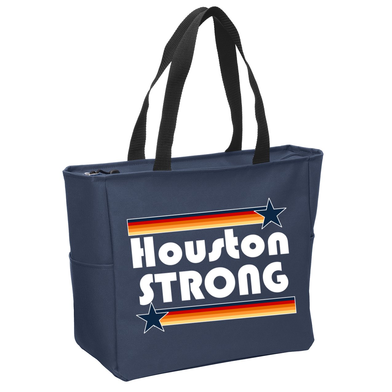 Houston Strong Baseball Star Logo Zip Tote Bag