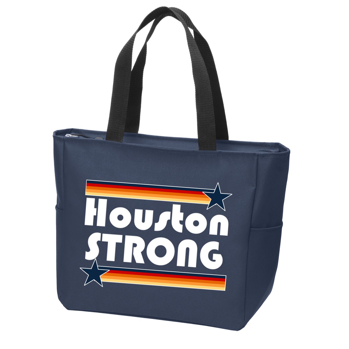 Houston Strong Baseball Star Logo Zip Tote Bag