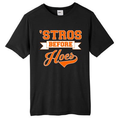 Houston 'Stros Before Hoes Baseball Script Tall Fusion ChromaSoft Performance T-Shirt