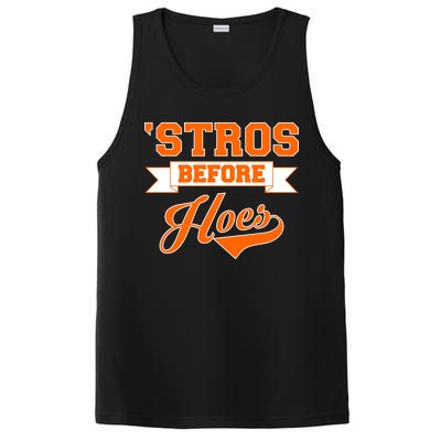 Houston 'Stros Before Hoes Baseball Script PosiCharge Competitor Tank