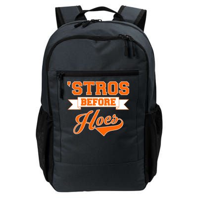 Houston 'Stros Before Hoes Baseball Script Daily Commute Backpack