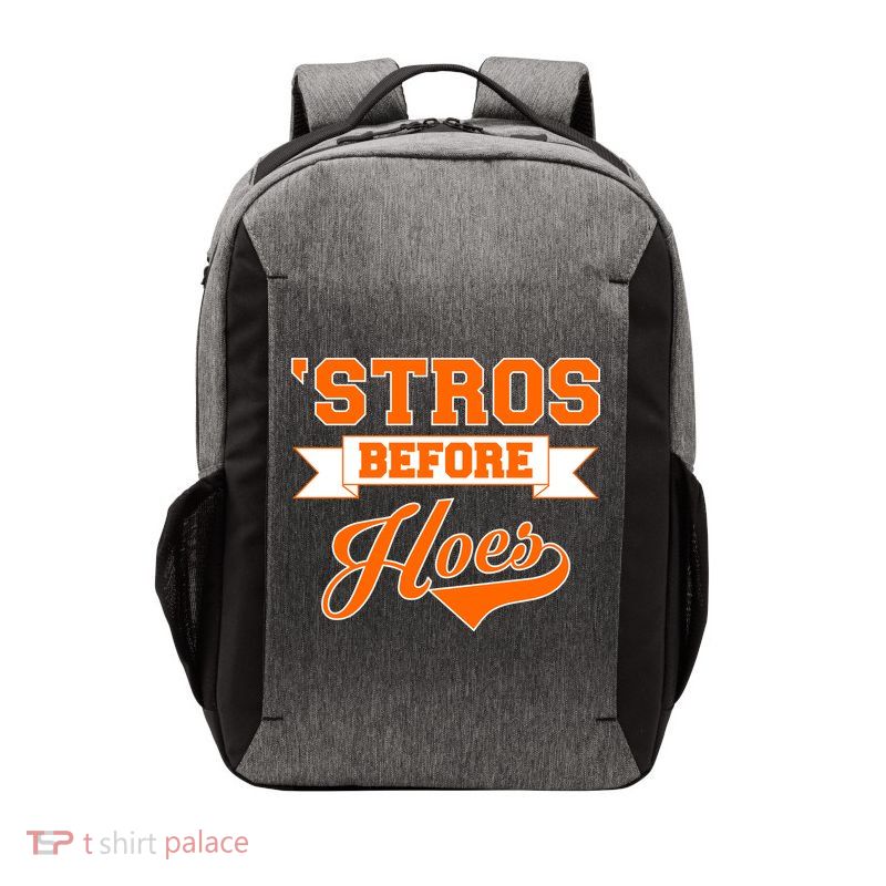 Houston 'Stros Before Hoes Baseball Script Vector Backpack