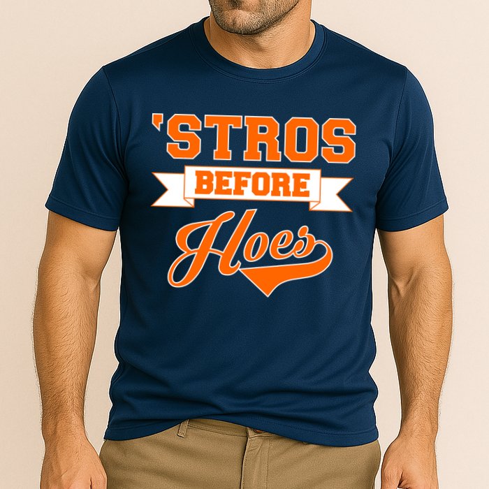 Houston 'Stros Before Hoes Baseball Script Performance Shirt