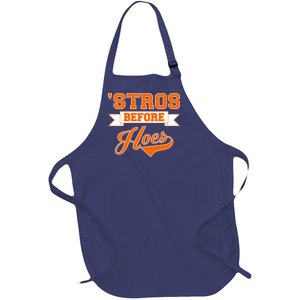 Houston 'Stros Before Hoes Baseball Script Full-Length Apron With Pockets