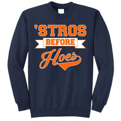 Houston 'Stros Before Hoes Baseball Script Sweatshirt