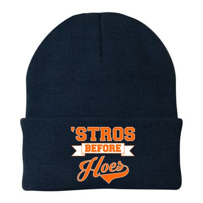 Houston 'Stros Before Hoes Baseball Script Beanie