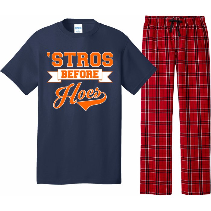 Houston 'Stros Before Hoes Baseball Script Pajama Set