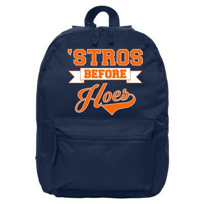 Houston 'Stros Before Hoes Baseball Script 16 in Basic Backpack