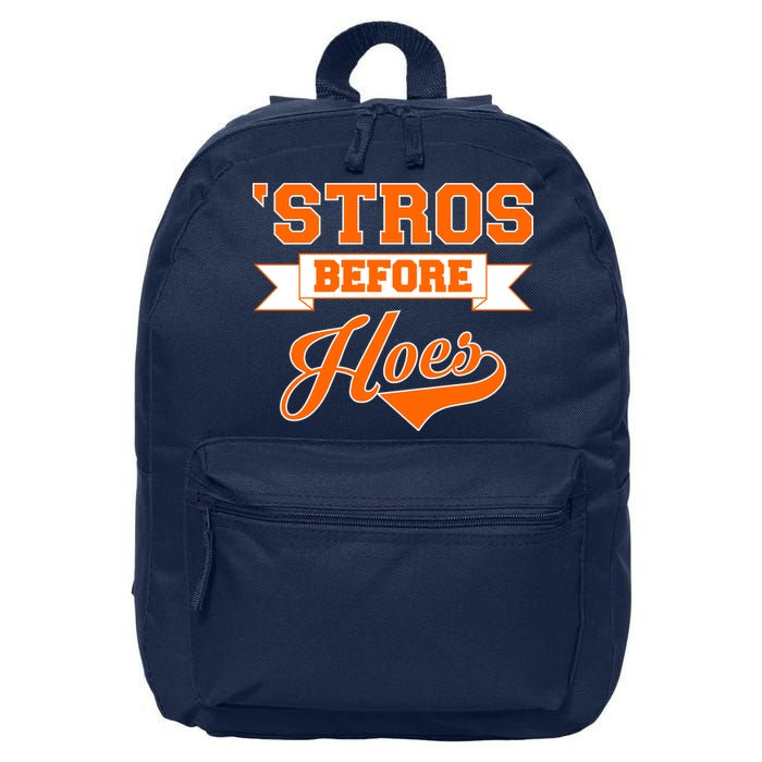 Houston 'Stros Before Hoes Baseball Script 16 in Basic Backpack