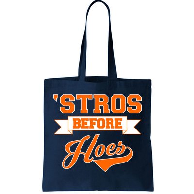 Houston 'Stros Before Hoes Baseball Script Tote Bag