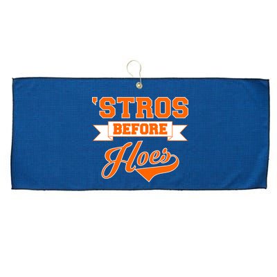 Houston 'Stros Before Hoes Baseball Script Large Microfiber Waffle Golf Towel