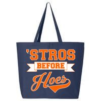 Houston 'Stros Before Hoes Baseball Script 25L Jumbo Tote