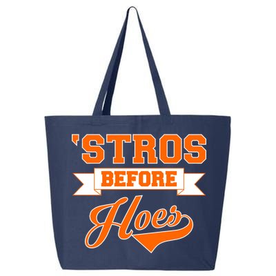 Houston 'Stros Before Hoes Baseball Script 25L Jumbo Tote