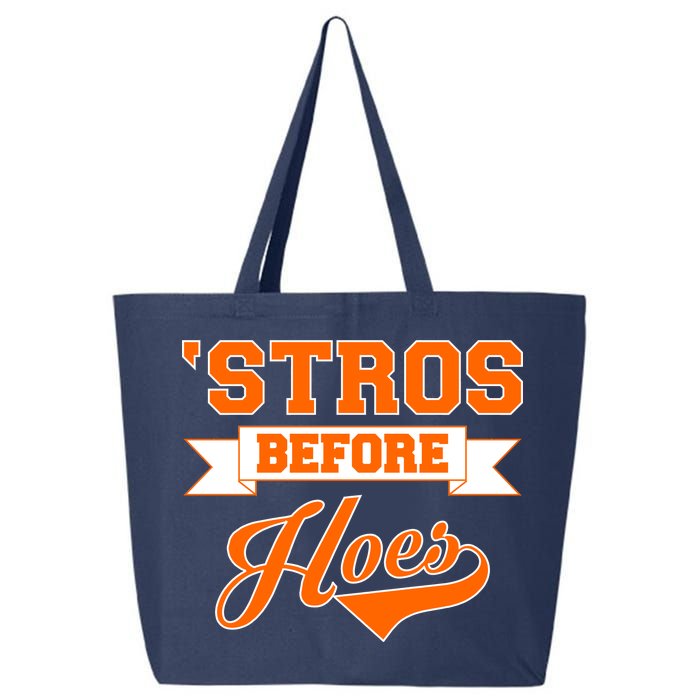 Houston 'Stros Before Hoes Baseball Script 25L Jumbo Tote