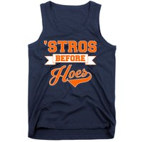 Houston 'Stros Before Hoes Baseball Script Tank Top