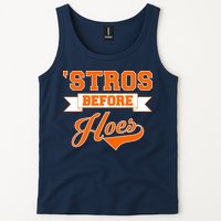 Houston 'Stros Before Hoes Baseball Script Tank Top